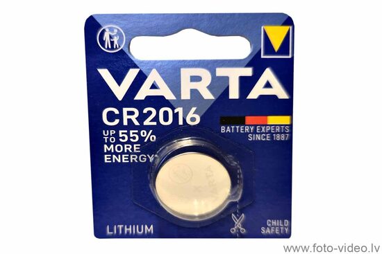 CR 2016, 3V baterija Varta.